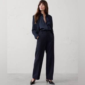 Banana Republic Straight Navy Blue Trousers